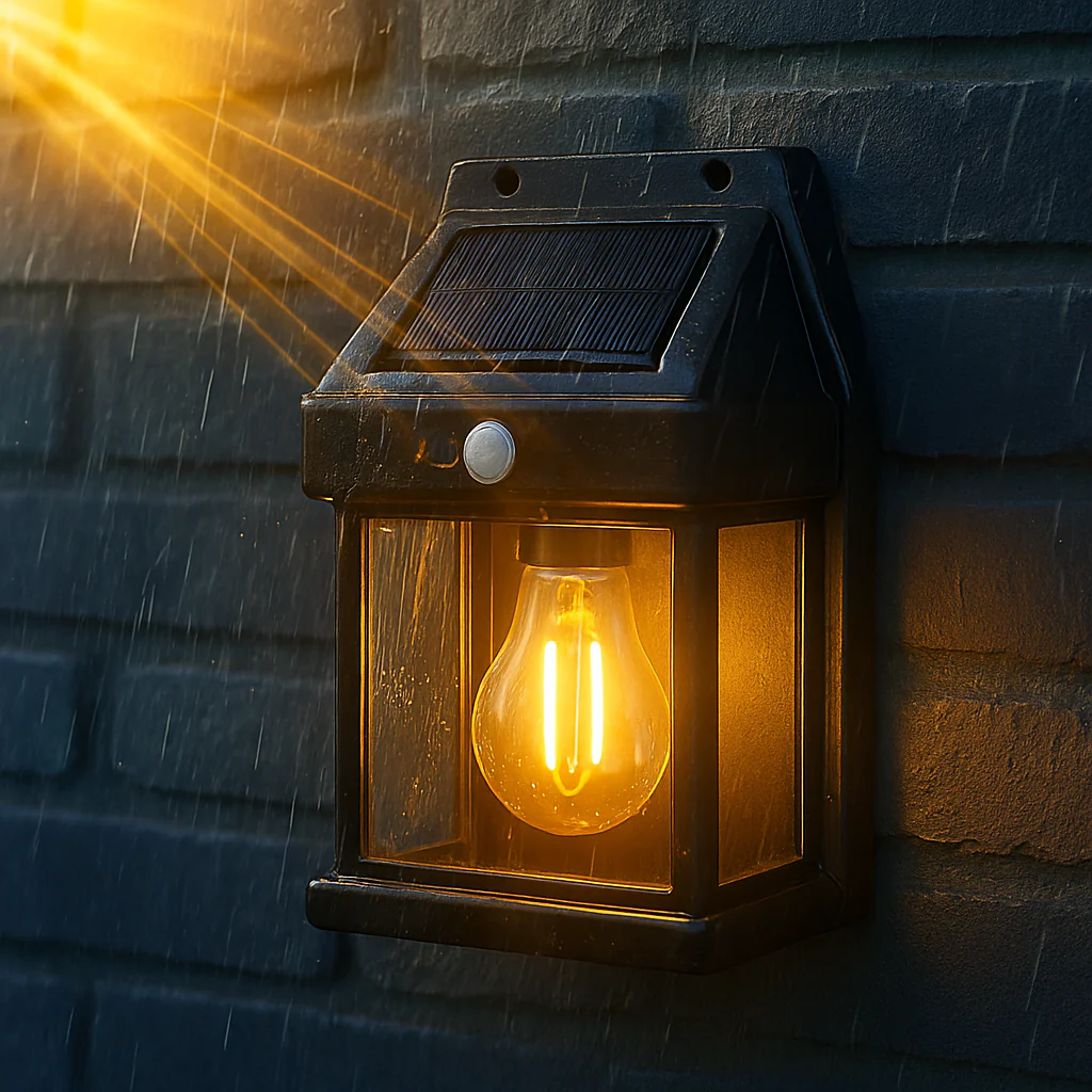 فانوس الشمسي الذكي – إضاءة دافئة بلا أسلاك ولا فواتير