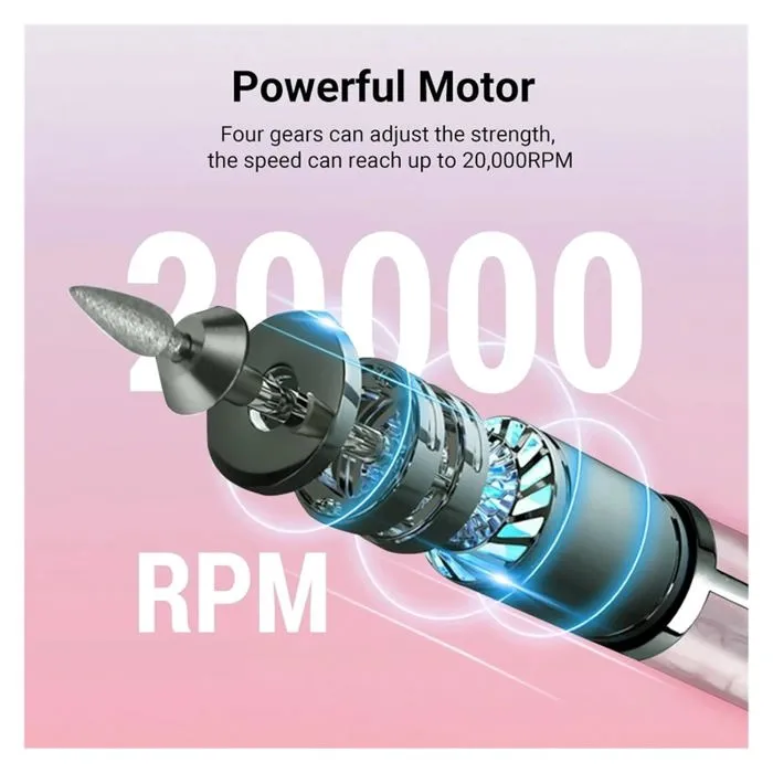 جهاز العناية بالأظافر الكهربائي اللاسلكي 4 في 1 - الصورة 2